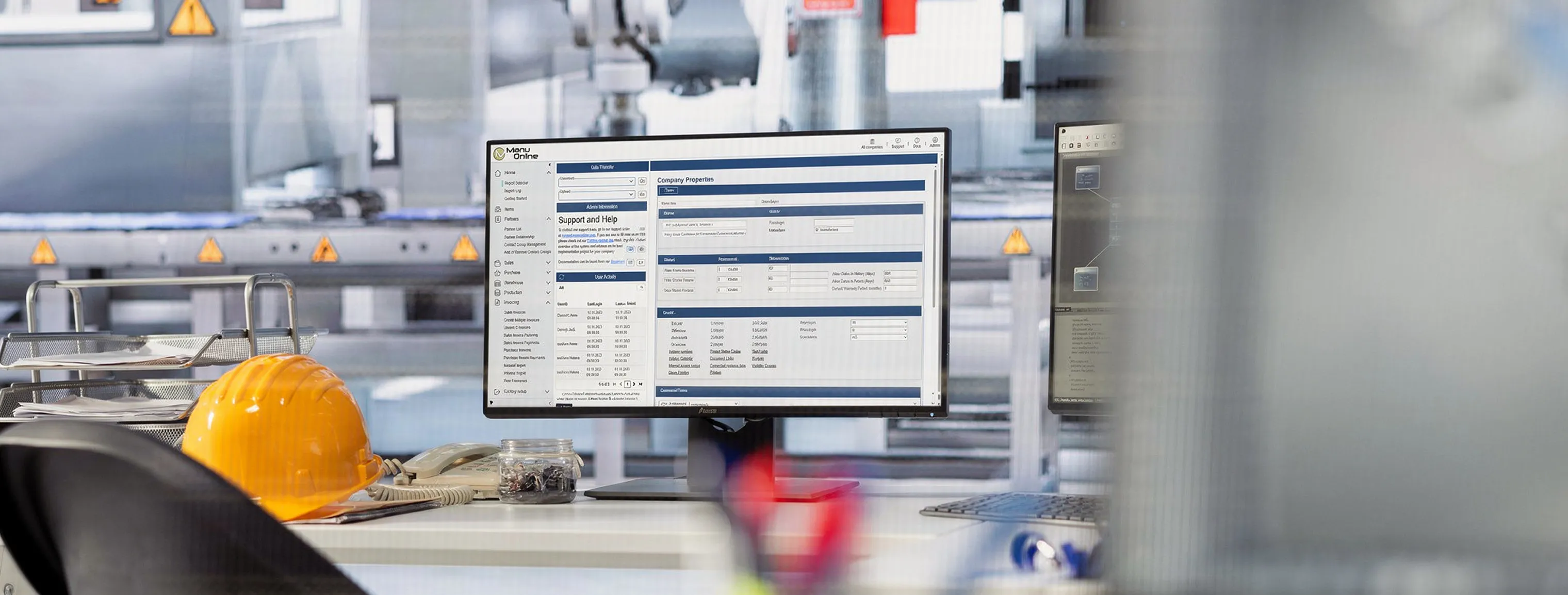 Manu Online ERP running on the factory floor