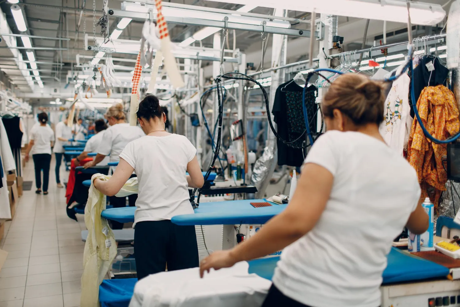 Apparel factory floor
