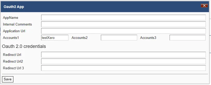 Private apps screen in Manu Online admin