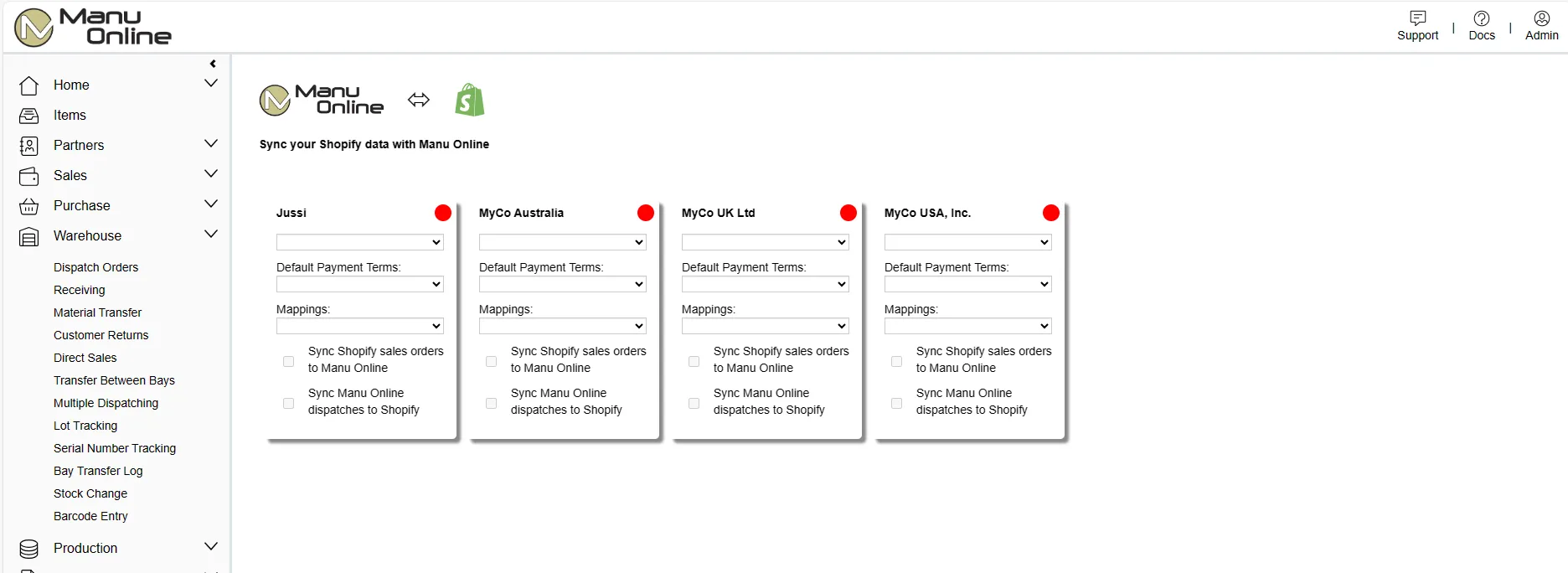 E-commerce platforms that integrate with Manu Online