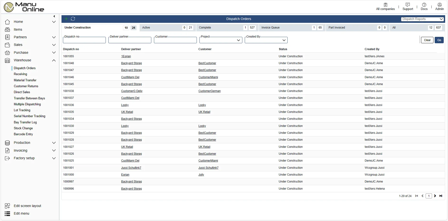 External WMS integration