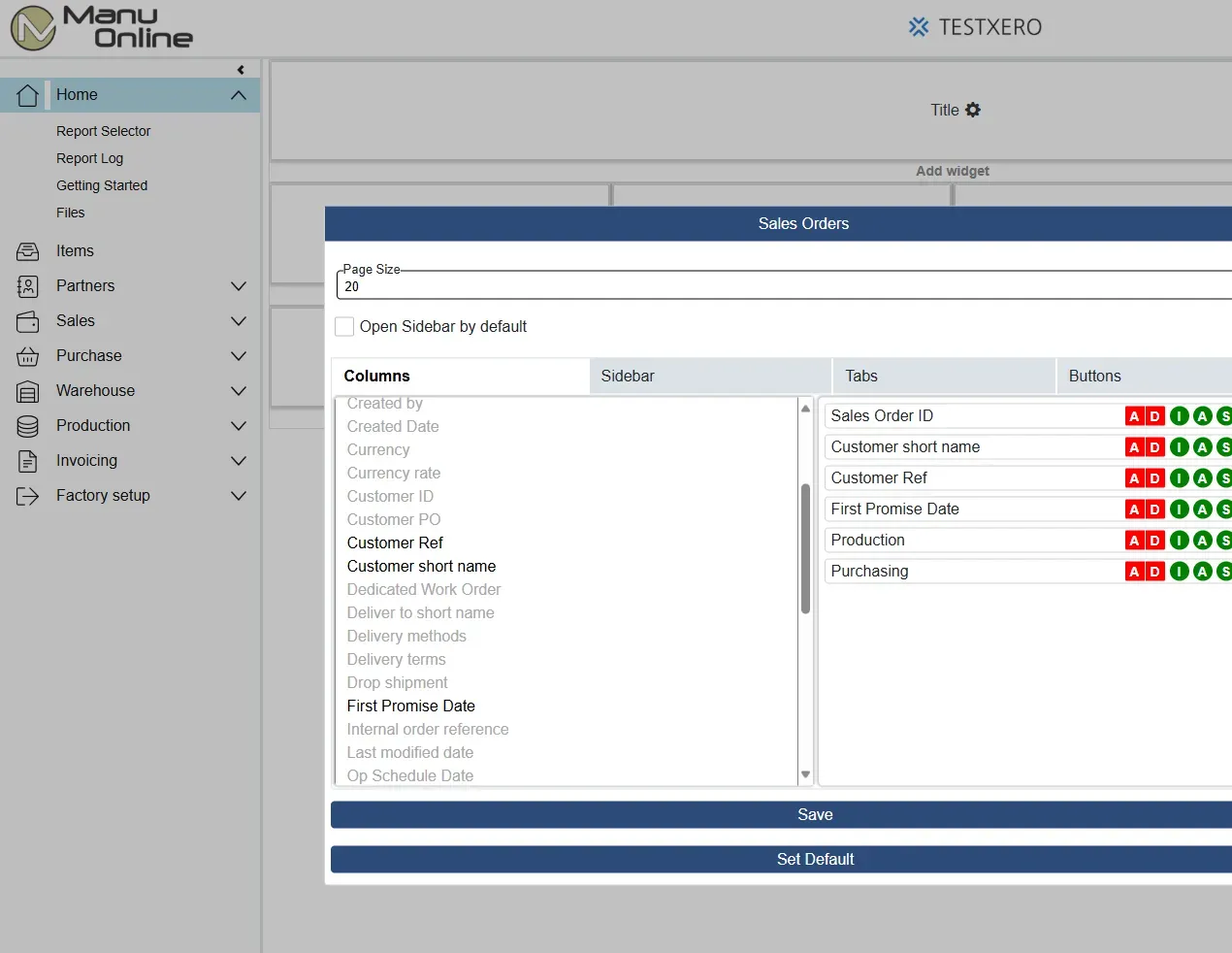 Material planning dashboard preview