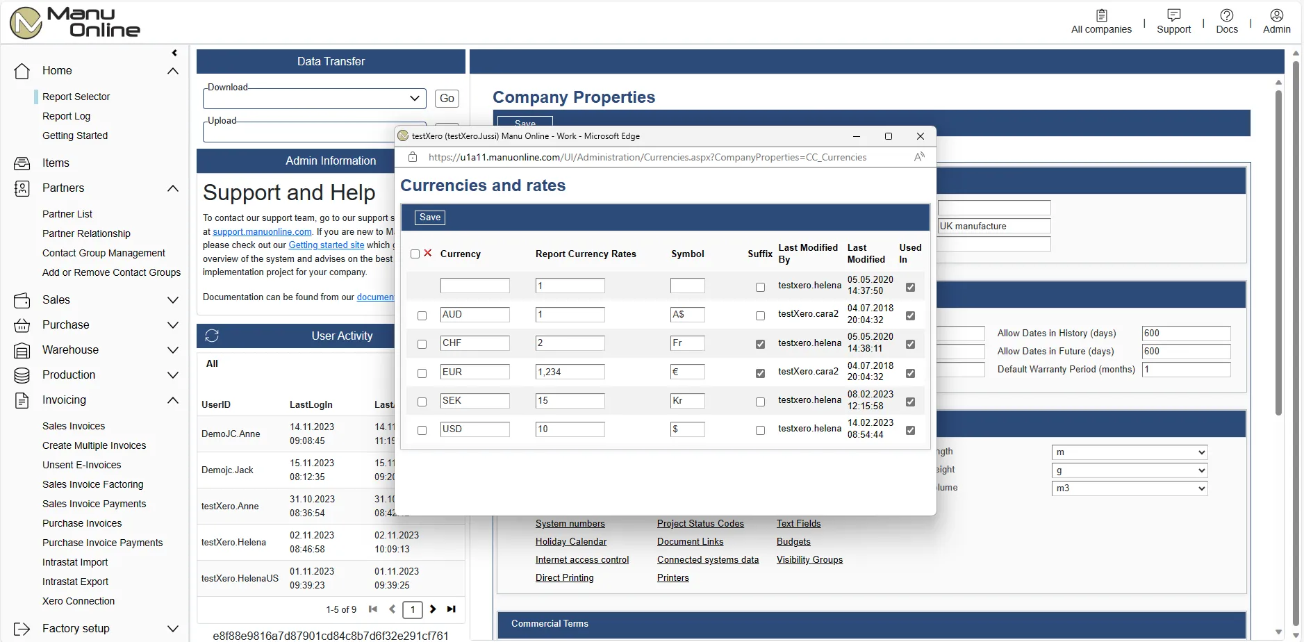 Multi-Company Support preview